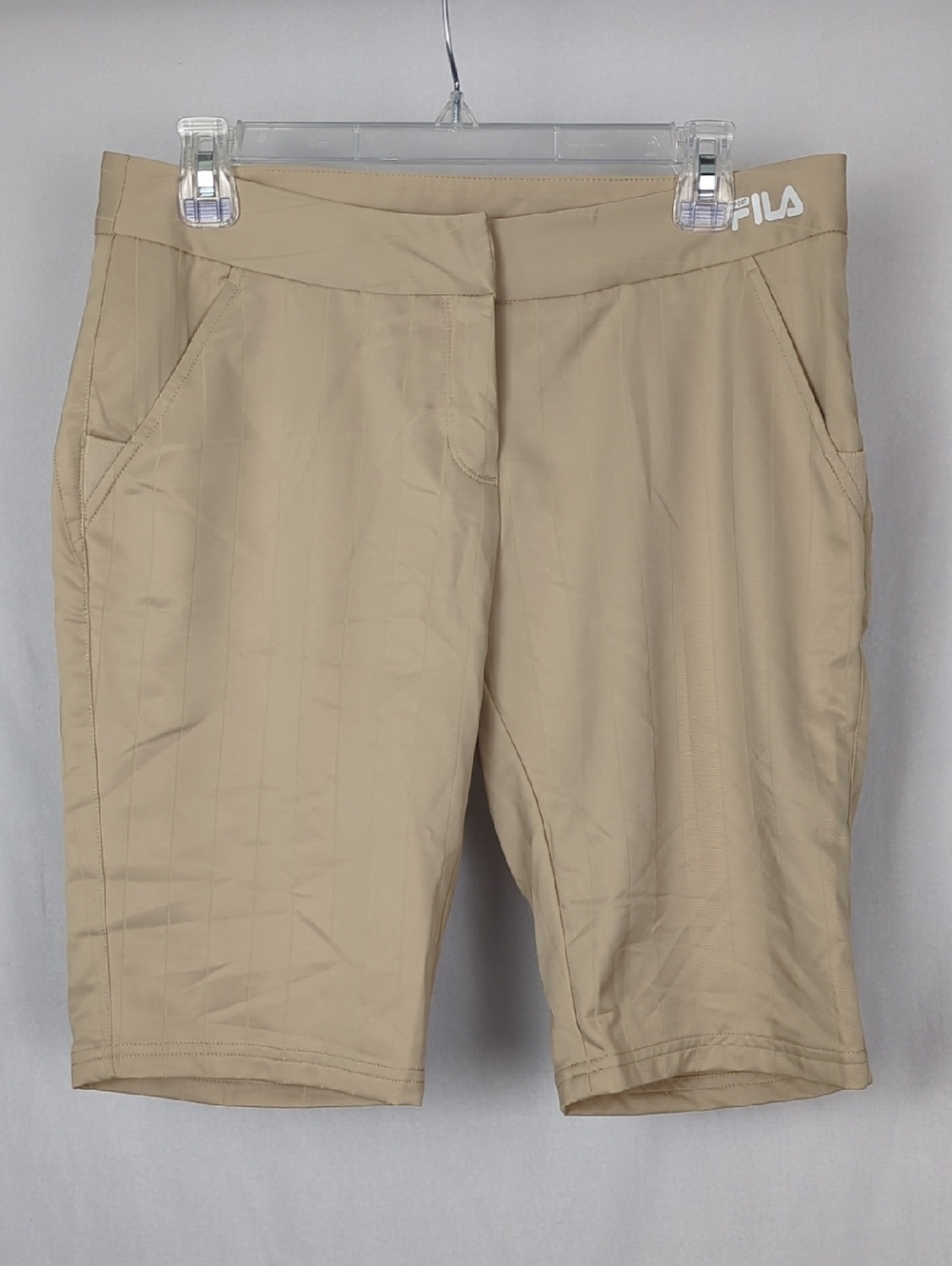 FILA Women's Tan Performance Golf Shorts Bermuda